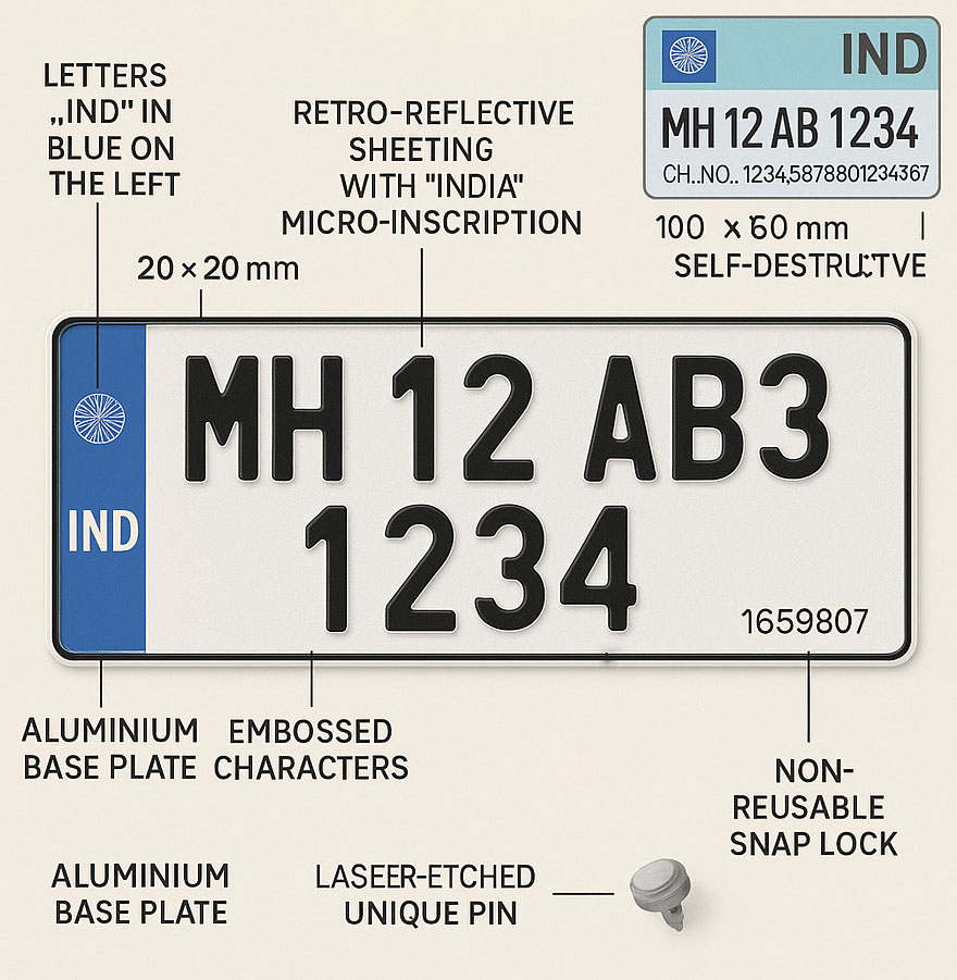 HSRP Number Plate for Bike